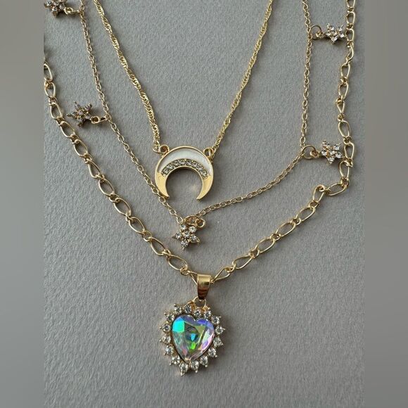 boho layered necklace A729 - Picture 3 of 3